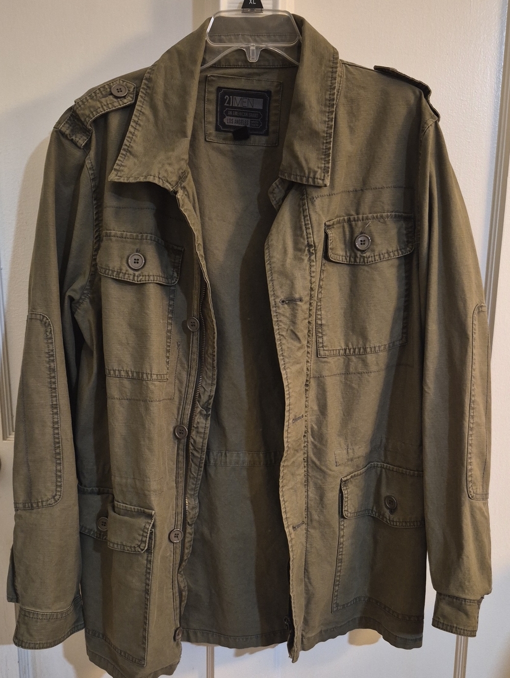 21men Olive Green Military Field Jacket